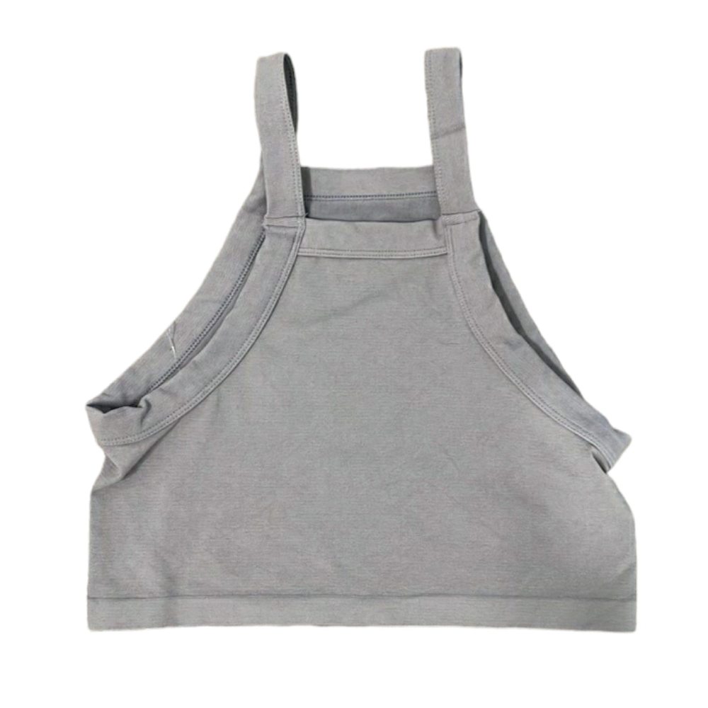 NWOT Free People Gray Athletic Crop Tank Top size M